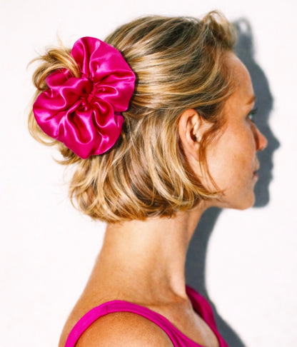 Cloud Tie Silk Scrunchie